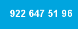 922 647 51 96 922 647 51 96